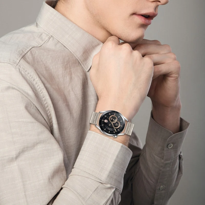 Super Elegant Huawei Watch 3 Pro Metall Armband