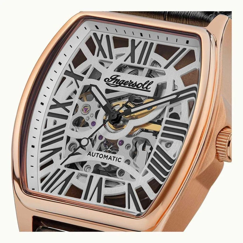 Ingersoll The California I14201 Herrenuhr Roségold • Skelett-Automatik • Sichtboden