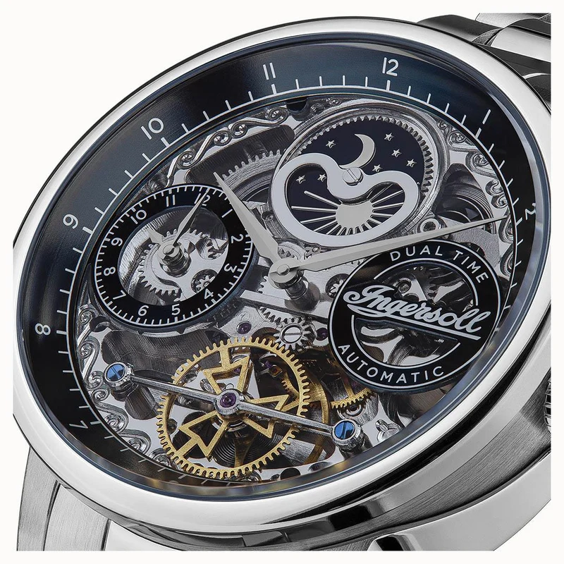 Ingersoll The Jazz I07707 Herrenuhr • Automatikwerk • Dual Time & Mondphase