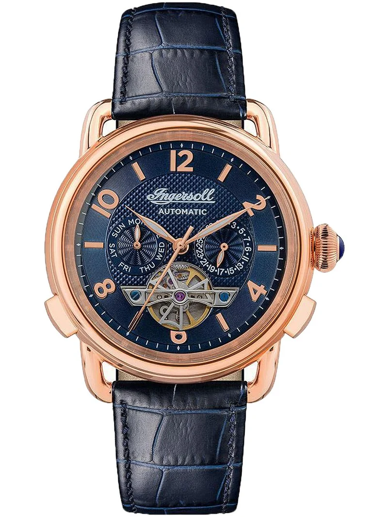 Ingersoll The New England I00902B Herrenuhr Blau • Automatikwerk • Mineralglas