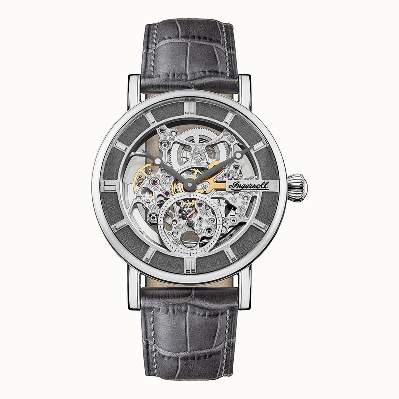 Ingersoll The Herald I00402B Herrenuhr Silber • Skelettwerk • Automatik