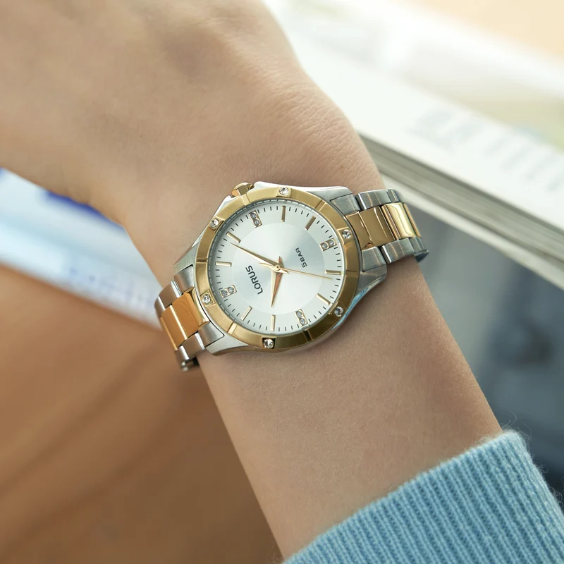 Lorus Classic RG280XX9 Damenuhr Weiß • Mineralglas • Edelstahlarmband