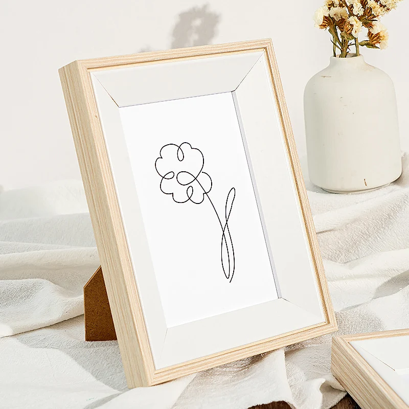 Minimalistische Linienkunstrahmen für Wanddekoration