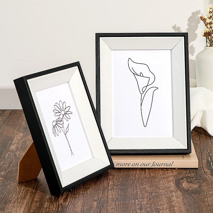 Minimalistische Linienkunstrahmen für Wanddekoration