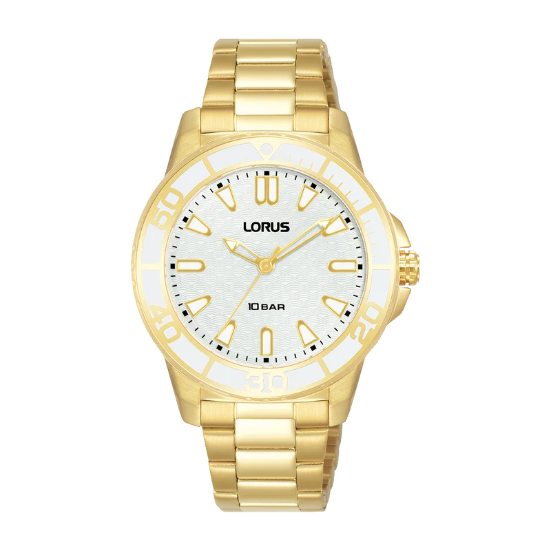 Lorus RG256VX9 Sport Damenuhr Weiß • Mineralglas • 10 ATM