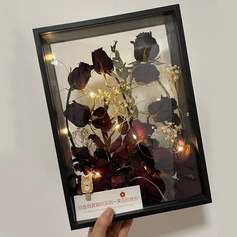 Florale Schattenbox Anzeige für Wohnkultur