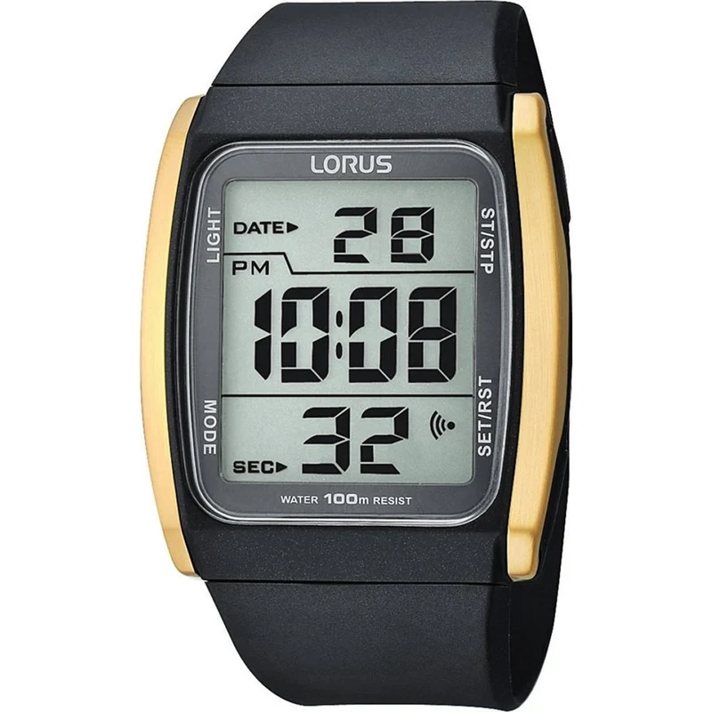 Lorus Digital R2302HX9 Herren Armbanduhr Schwarz • Digitalchronograph • 10 ATM
