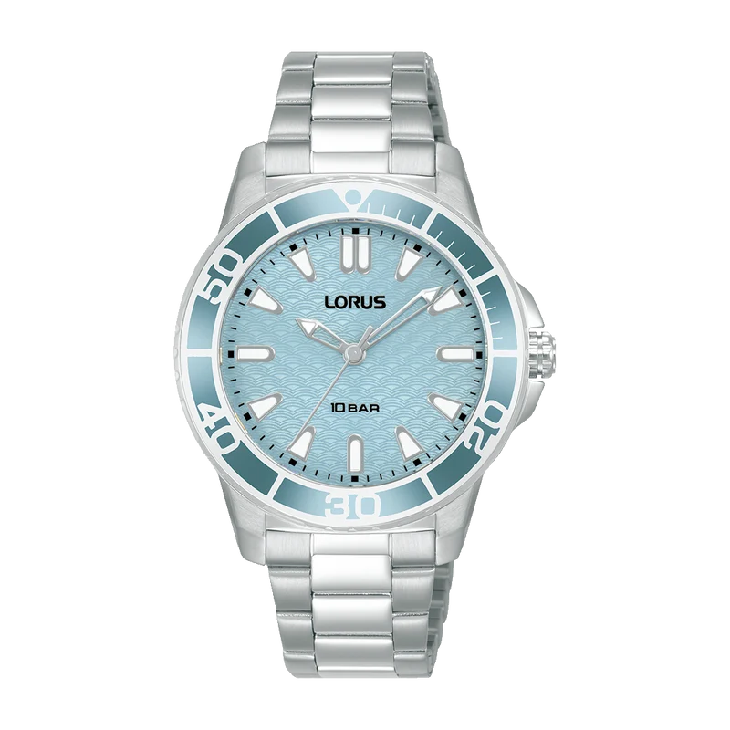 Lorus RG251VX9 Sport Damenuhr Hellblau • Mineralglas • 10 ATM