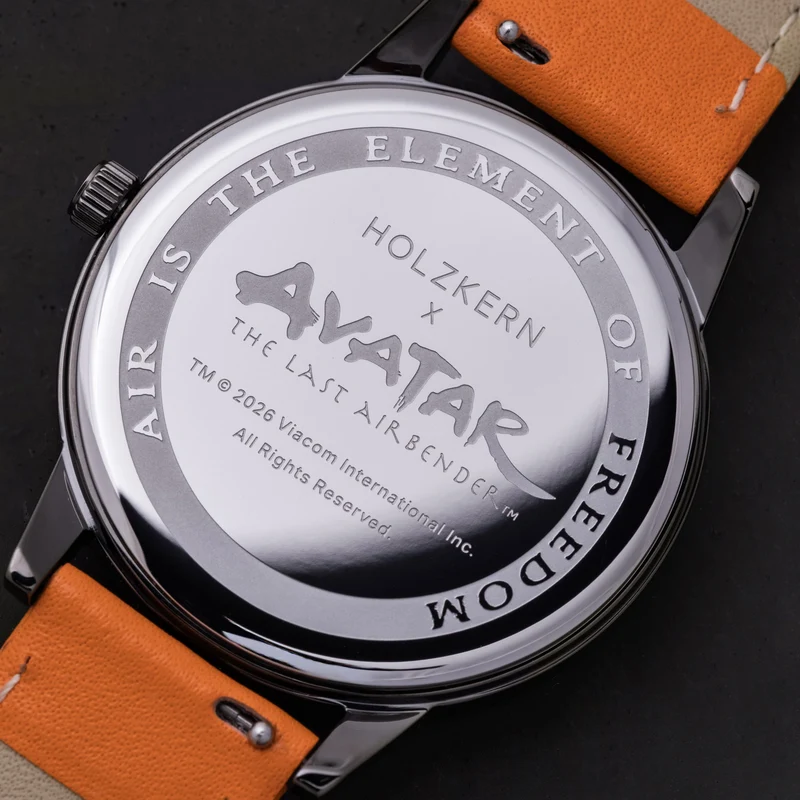 Holzkern Avatar Air Nomads Armbanduhr Ahorn/Orange • Miyota Quarzwerk • Echtholz-Zifferblatt