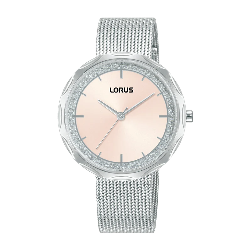 Lorus RG239WX9 Damen Armbanduhr Rosa • Mineralglas • Edelstahl-Mesharmband