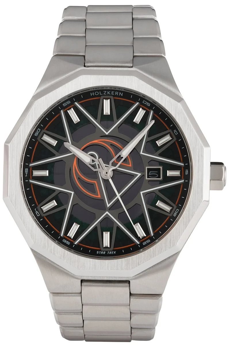 Holzkern Star Trek Vulcan 9010631023690 Herrenuhr • Solarwerk Epson VS42A • Echter Moos-Achat