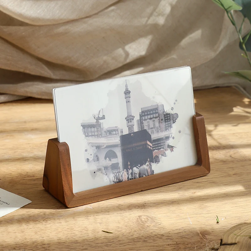 Stylischer Holzfoto-Ständer für die Heimdekoration
