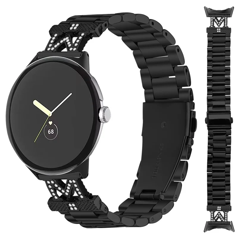 Supersauber Google Pixel Watch 2 / Google Pixel Watch Metall Und Strass Universell Armband