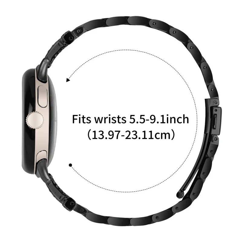 Supersauber Google Pixel Watch 2 / Google Pixel Watch Metall Und Strass Universell Armband