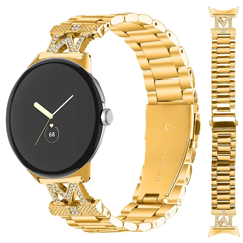 Supersauber Google Pixel Watch 2 / Google Pixel Watch Metall Und Strass Universell Armband