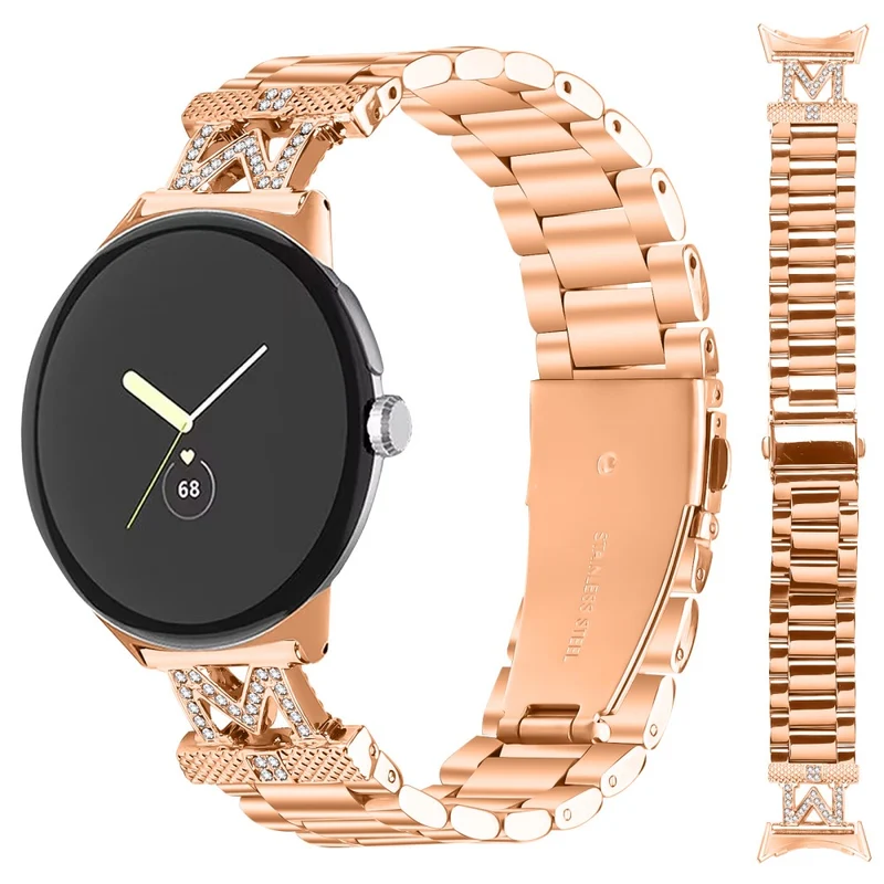 Supersauber Google Pixel Watch 2 / Google Pixel Watch Metall Und Strass Universell Armband