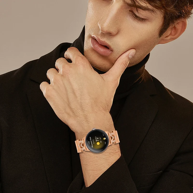 Supersauber Google Pixel Watch 2 / Google Pixel Watch Metall Und Strass Universell Armband
