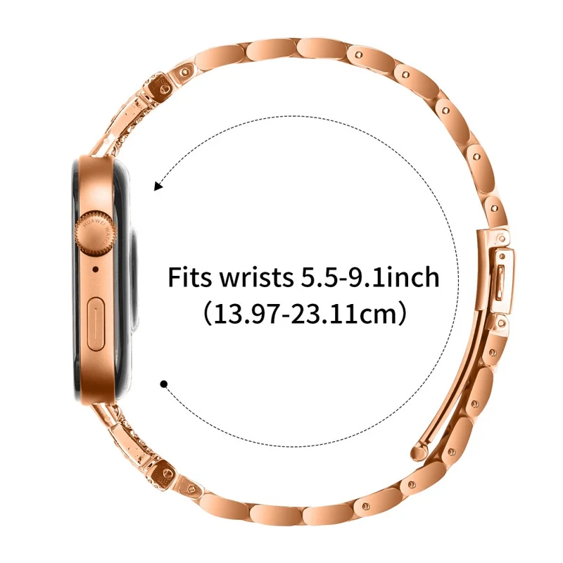 Hervorragend Huawei Watch Fit 3 Metall Und Strass Armband