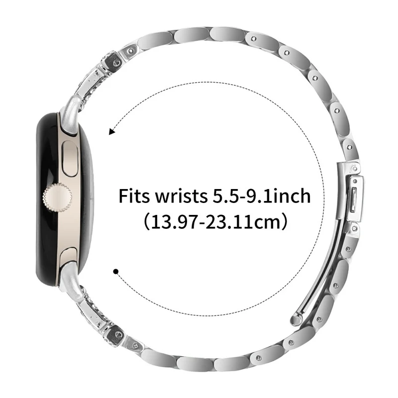 Megastark Google Pixel Watch 2 / Google Pixel Watch Metall Und Strass Universell Armband