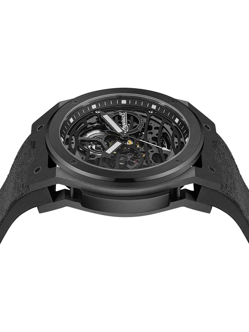 Ingersoll Springfield I15201 Herrenuhr Schwarz • Automatikwerk • Skelett-Zifferblatt