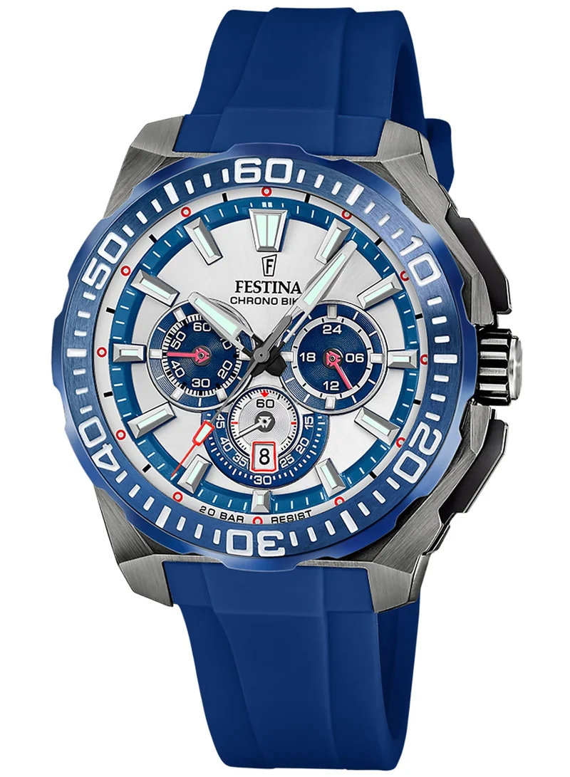 Festina Chrono Bike F20725/4 Herren-Chronograph Blau • Quarzwerk • Silikonarmband