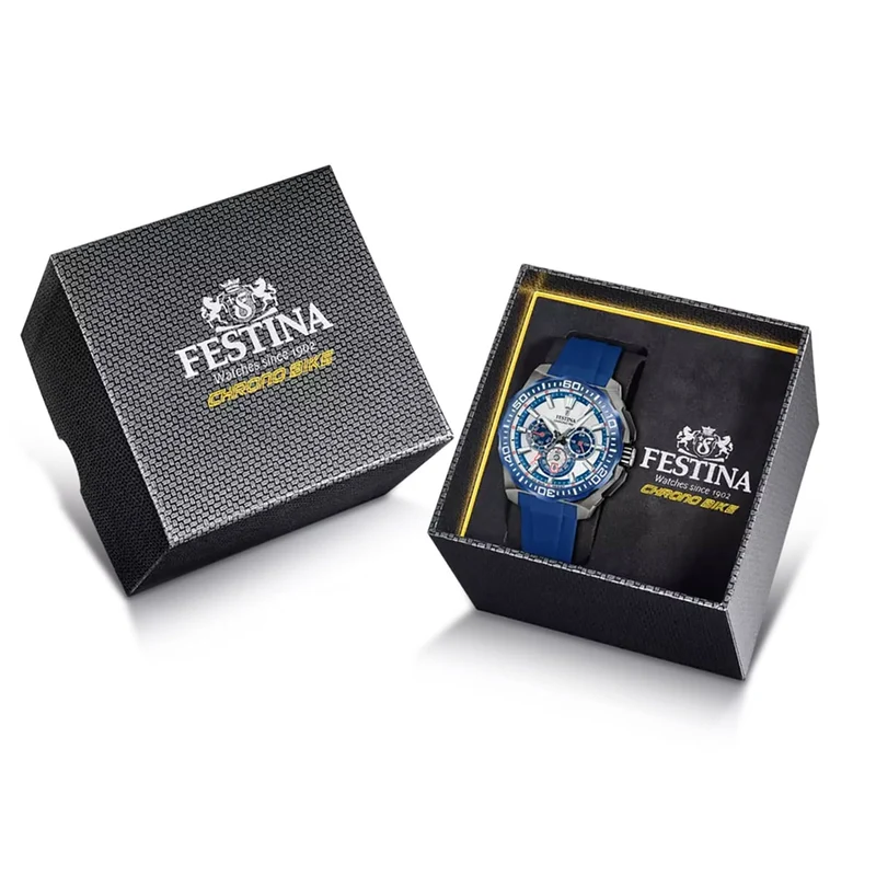 Festina Chrono Bike F20725/4 Herren-Chronograph Blau • Quarzwerk • Silikonarmband