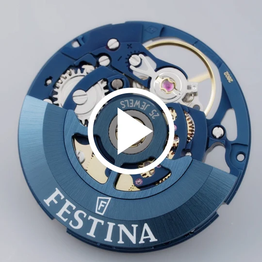 Festina Swiss Made F22011/1 Herren Armbanduhr Blau • Automatikwerk Soprod P024 • Saphirglas