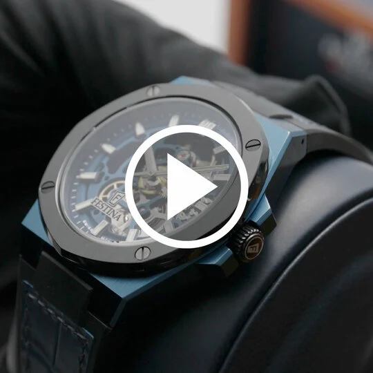 Festina Swiss Made F22011/1 Herren Armbanduhr Blau • Automatikwerk Soprod P024 • Saphirglas