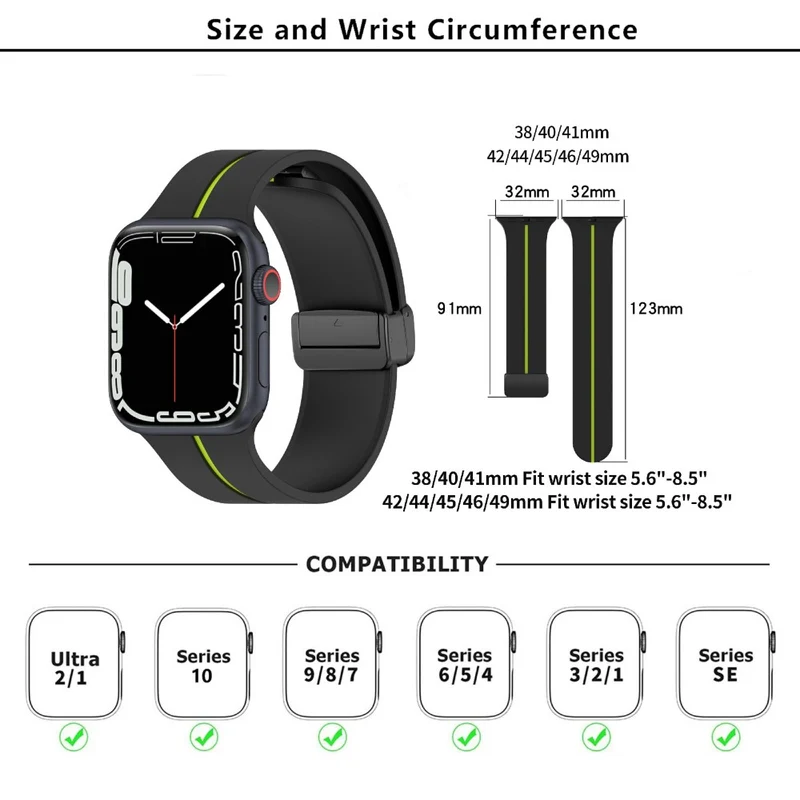 Absolut Elegant Apple Smartwatch Silikon Universell Armband