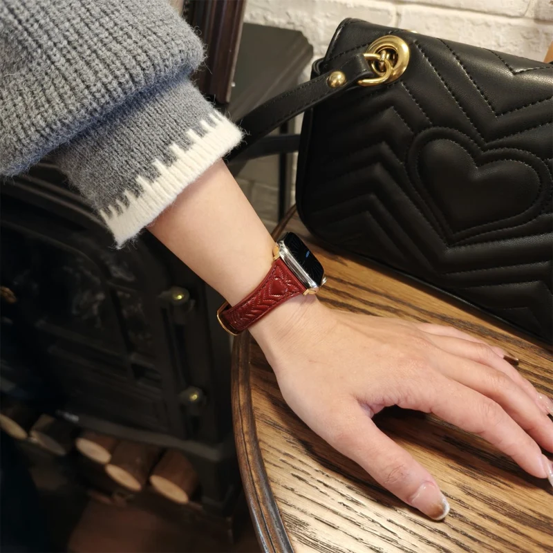 Wirklich Schick Apple Smartwatch Echtes Leder Universell Armband