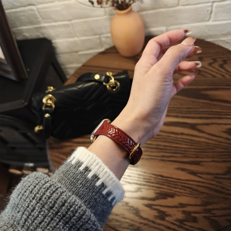 Wirklich Schick Apple Smartwatch Echtes Leder Universell Armband