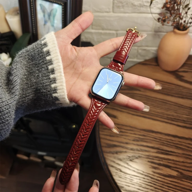 Wirklich Schick Apple Smartwatch Echtes Leder Universell Armband