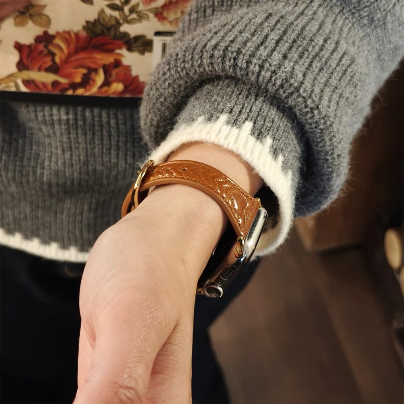 Wirklich Schick Apple Smartwatch Echtes Leder Universell Armband
