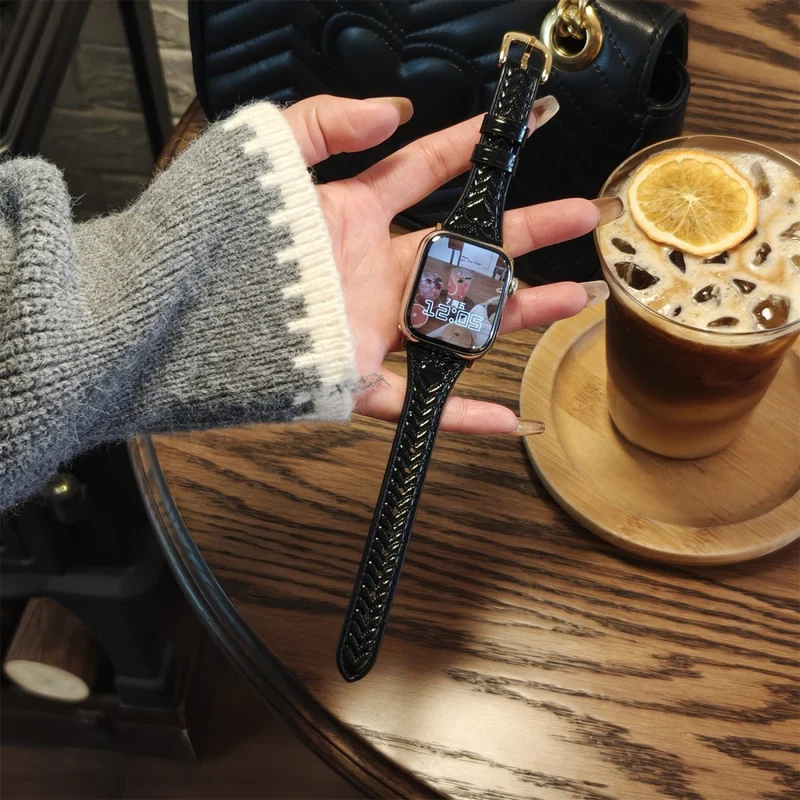 Wirklich Schick Apple Smartwatch Echtes Leder Universell Armband