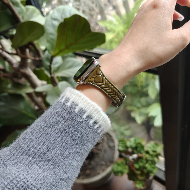 Wirklich Schick Apple Smartwatch Echtes Leder Universell Armband