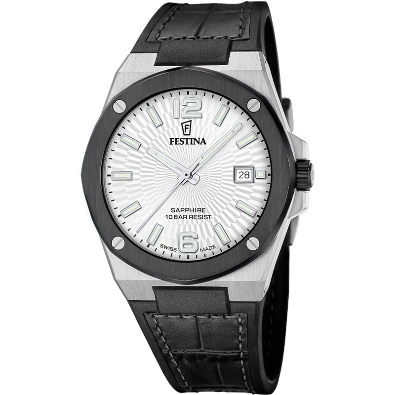 Festina Vallée F22001/1 Herren Armbanduhr Silber • Saphirglas • Schweizer Quarzwerk