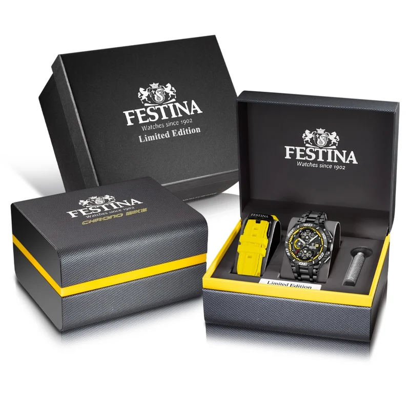 Festina Chrono Bike Denmark Limited Edition F20765/D Herrenuhr Schwarz • Limitiert auf 250 Stück • Chronograph