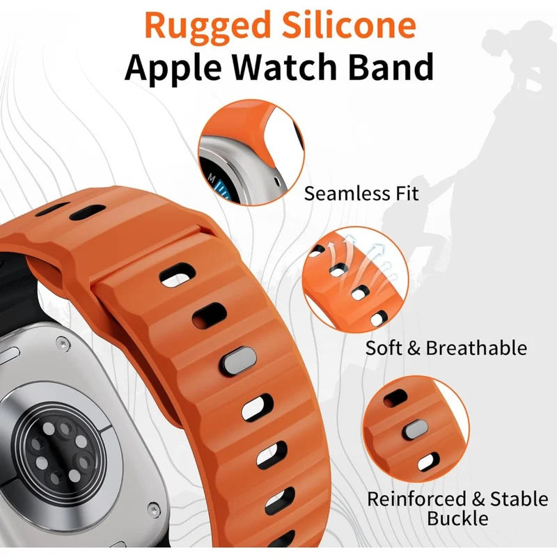 Auffallend Angenehm Apple Smartwatch Silikon Universell Armband