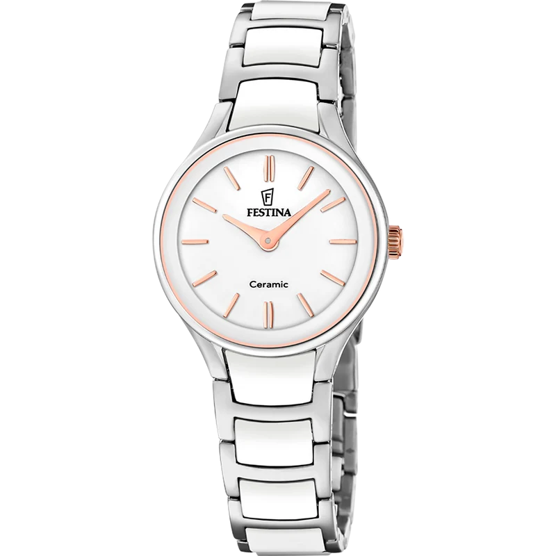 Festina F20752/1 Damenuhr Keramik Weiß • Quarzwerk • 5 ATM