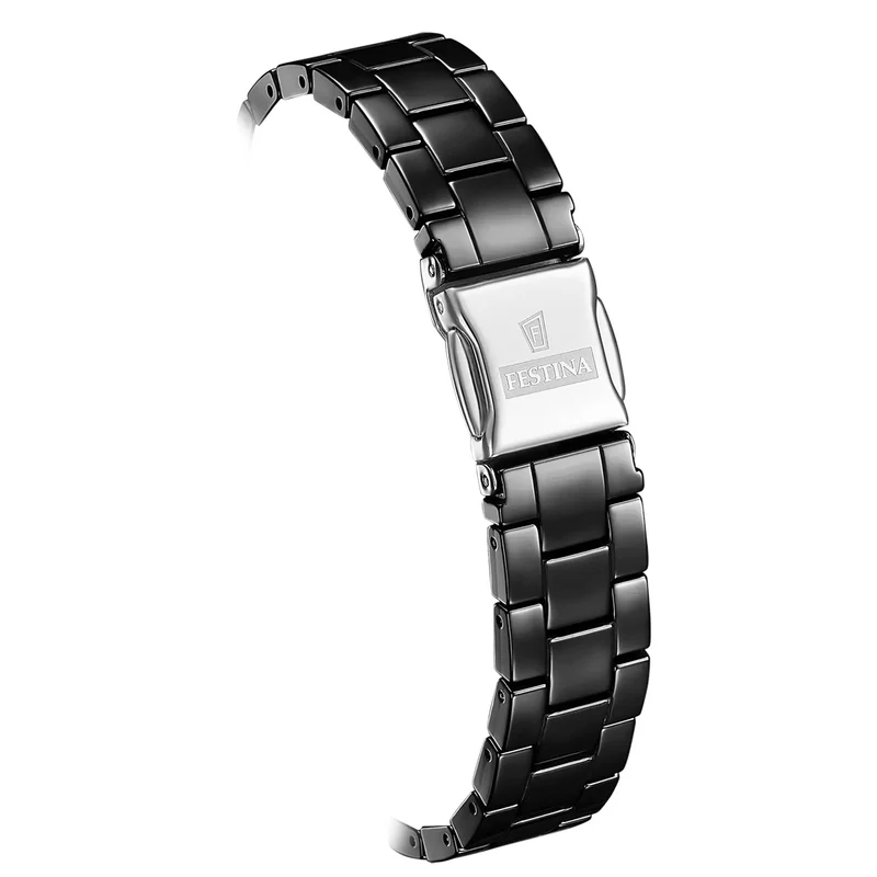 Festina F20751/7 Damen Armbanduhr Schwarz • Keramikgehäuse & Keramikarmband • Mineralglas
