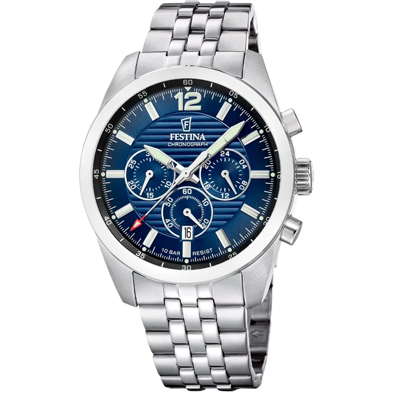 Festina F20742/4 Herren Chronograph Blau • 44mm Gehäuse • 10 ATM Wasserdicht