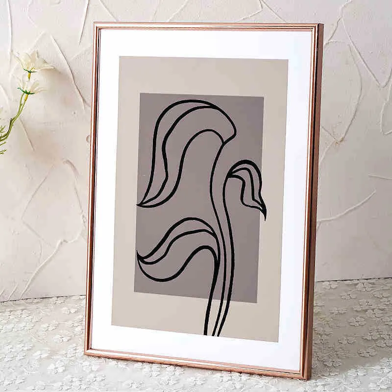 Künstlerischer dekorativer gerahmter minimalistischer Kunstdruck