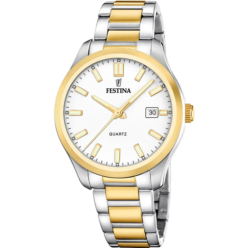 Festina F20738/1 Herrenuhr Weiß • Quarzwerk • 5 ATM