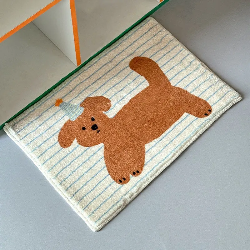 Verspielte Hunde-Themen-Welcome Mat