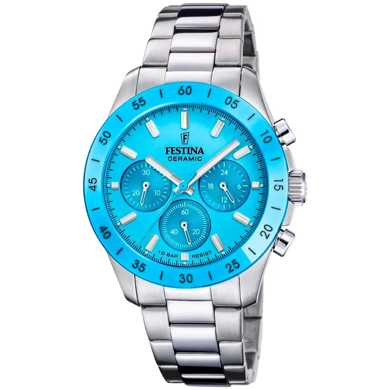 Festina Ceramic Chronograph F20693/3 Damen • Keramikgehäuse • Chronograph