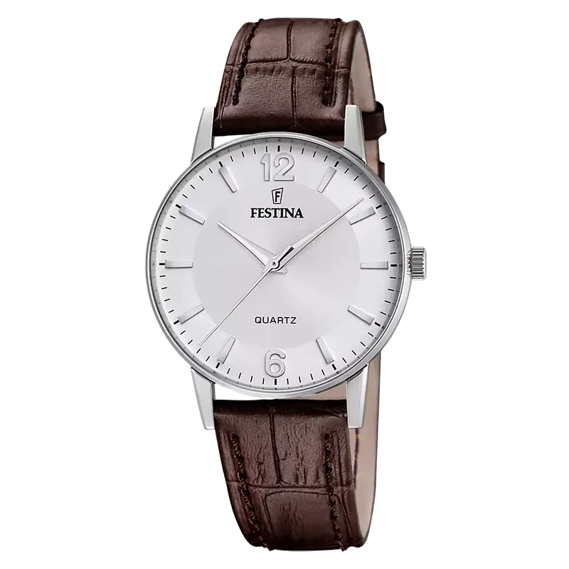 Festina Classics F20690/2 Herrenuhr Weiß • Japanisches Quarzwerk • Mineralglas
