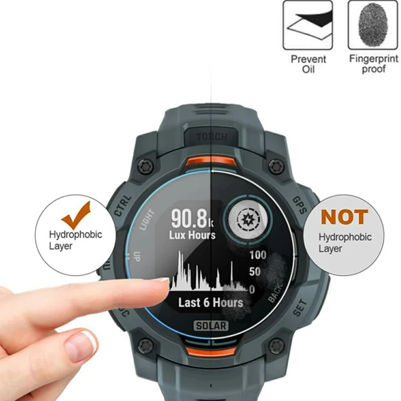 Garmin Instinct 3 Solar 45mm Glas HD Displayschutz