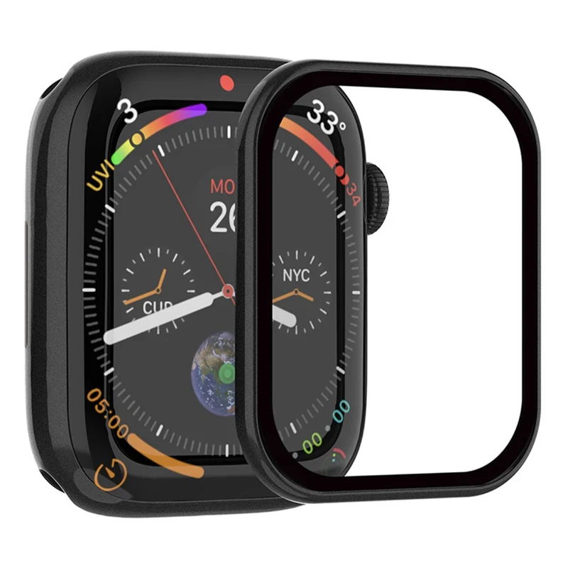 Schützend Apple Smartwatch Universell Hülle mit Displayschutz in Glas und Silikon