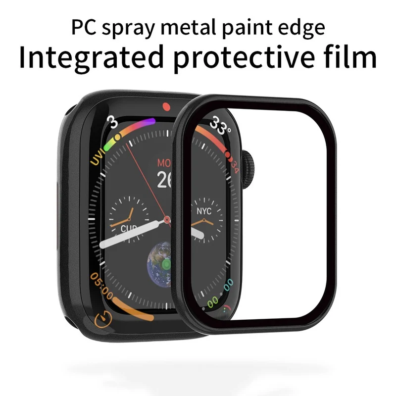 Super Stylisch Apple Watch Series 10 46mm Hülle mit Displayschutz in Glas und Silikon