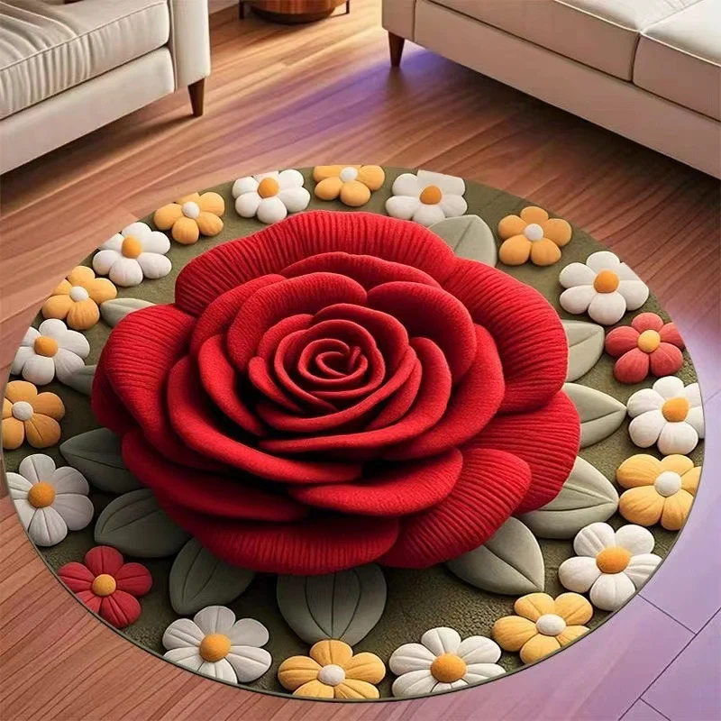 Blumenförmiger Teppich